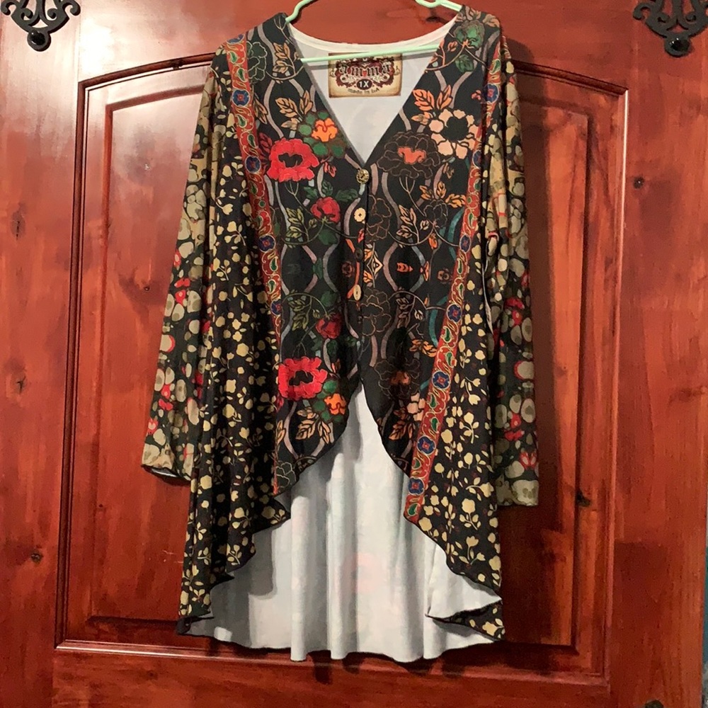 Abstract Flower Over-shirt